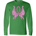 thumbnail image 3 of Inktastic Breast Cancer Awareness with Butterfly Ribbon Words Long Sleeve T-Shirt, 3 of 5