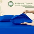 thumbnail image 3 of KOMFIT 800TC Egyptian Cotton Sheet Set Soft and Breathable - 4 Piece Bed Sheet Egyptian Blue Solid Full Size - 10" Deep Pocket, 3 of 5