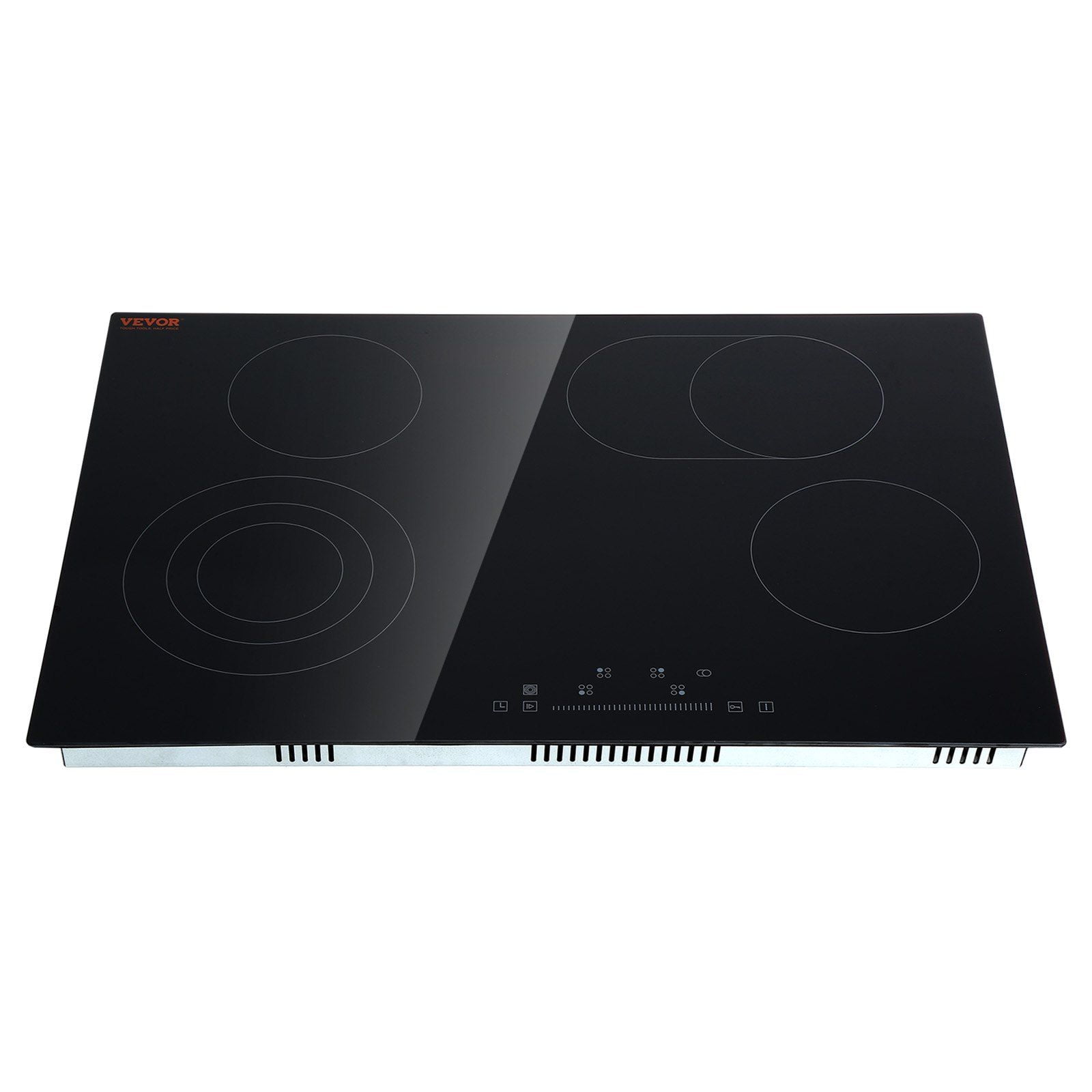 30.3" x 20.5" 4-Burner Built-In Electric Stove Top, 240V Glass Cooktop w/ Sensor Touch, Timer, Child Lock, 9 Power Levels – Simmer, Steam, Fry