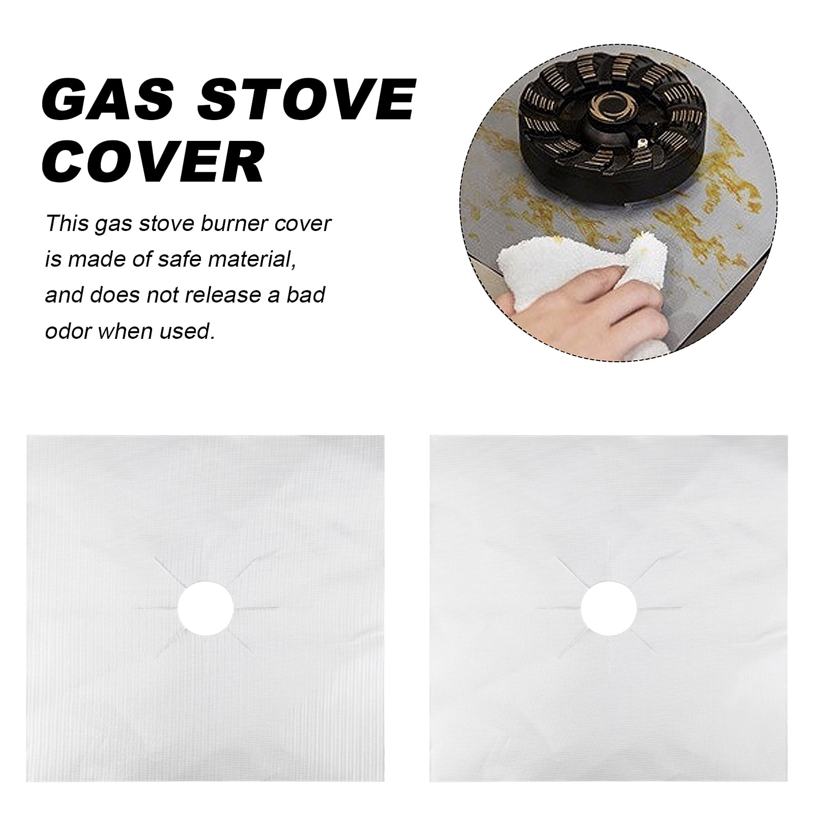 Gas Stove Protection Mat Range Protectors Fiberglass Oven Burner Covers Pad 16 Pcs