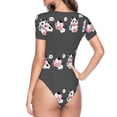 thumbnail image 4 of Gaeub Cute Farm Milk Animal Women'S Short Sleeve One Piece Swimsuit Sexy High-Waisted Bodysuit For Swimming, Beach, Sports - X-Large, 4 of 9