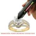 thumbnail image 7 of 2 Carat Center 6.5MM Round Cut Lab Created Moissanite Diamond Halo Engagement Split Shank Promise Ring For Women 14K Solid Yellow Gold (G-H Color, VVS1 Clarity, 2 Cttw)-8.5, 7 of 7