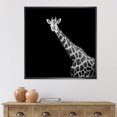 thumbnail image 2 of Designart 'Close Up Portrait Of A Giraffe On Black I' Farmhouse Framed Canvas Wall Art Print, 2 of 5