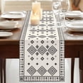 thumbnail image 3 of Table Runners 48 Inches Long Dress Scarves, Boho Geometric Farmhouse Kitchen/Dining Table Runner, Short Coffee Tablerunners, Simple Farmhouse Nation Abstract Motifs 13x48 Inch, 3 of 9