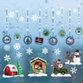 thumbnail image 1 of Fiudx Liquidación navideña Copos de nieve navideños fijados con decoración de ventana de pared decorativa, 1 of 2