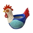 thumbnail image 3 of Maceta de pollo, contenedor de brochas de maquillaje, figura de pollo, adorno de resina, recipientes para plantas, florero para escritorio y hogar, 3 of 9