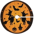 thumbnail image 1 of FMSHPON Halloween Witch Xmas Christmas Tree Skirt Stand Mat for Holiday Party Decoration Indoor Outdoor 48 inches, 1 of 6