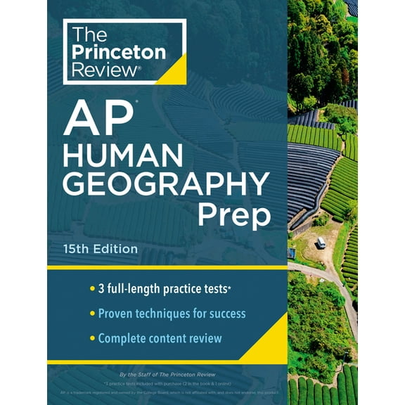 College Test Preparation Princeton Review AP Human Geography Prep, 15th Edition: 3 Practice Tests   Complete Content Review   Strategies & Te, (Paperback)