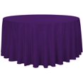 thumbnail image 1 of LAICAIW Nappe Ronde - 108 Pouces - Résistante à l'Eau, Anti-Déversement, Lavable, Nappe en Polyester, Tissu Décoratif, Housse de Table pour Table à Manger, Buffets, Fêtes et Camping, Violet, 1 of 7