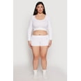 thumbnail image 2 of Womens Plus Size Seamless Rib Knit Boyshort Panty, 2 of 4