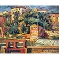 thumbnail image 2 of Georges Gaudion 14x12 Black Ornate Wood Framed Double Matted Museum Art Print Titled: The Mill and the Castagne in Rabastens, 2 of 5