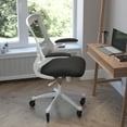 thumbnail image 3 of Flash Furniture Kelista Mesh Mid Back Office Chair with Flip-Up Arms, 250 lb, Black/White, 3 of 9