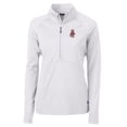 thumbnail image 2 of Women's Cutter & Buck White Washington State Cougars Adapt Eco Knit Stretch Recycled Half-Zip Pullover Top, 2 of 3