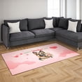 thumbnail image 3 of Happy Valentine's Day German Shepherd holding flowers Indoor Rug Alsatian Dog Lover Gifts Carpet Living Bed Room Sofa Home Decor - 3005, 3 of 5