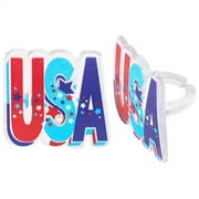 USA Cupcake Rings - 12ct