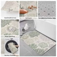 thumbnail image 6 of Sage Green Ocean Bath Mat 3 Piece Bathroom Rug Set, Coastal Grey Coral Starfish Shell Non Slip Bath Rug Contour Mat and Toilet Lid Cover, Absorbent Shower Mats Soft Bath Rugs and Mats Sets, 6 of 8