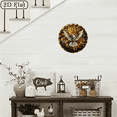 thumbnail image 6 of 2D flat 1 piece peace dove wooden wall clock for home and seasonal decoration, suitable for courtyard, shopping mall, caf é, home, best gift, friend room decoration Halloween 10 * 10 inches, 6 of 10
