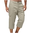 thumbnail image 5 of Lutiedan Mens Capri Pants Quick Dry Below Knee 3/4 Shorts Summer Lightweight Twill Workout Running Training Summer Hiking Pants with pockets, 5 of 9