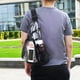 thumbnail image 1 of Bolsas de pecho de PVC transparentes unisex Bolso cruzada grande con cremallera (Negro), 1 of 5