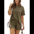 thumbnail image 1 of Conjunto de Pijama de Corta para Mujer, Color Verde , Talla M, 1 of 9
