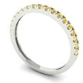 thumbnail image 2 of 0.57 ct Brilliant Round Cut Natural Citrine 18K White Gold Stackable Band SZ 6.25, 2 of 6