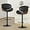 Black, variant on Soohow Adjustable Bar Stools Set for 2, Ergonomic Modern Swivel Bar Stools with Back for Kitchen Island, PU Leather Bar Stool with Footrest Mid Century Barstools, Counter Height Bar Stools