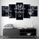 thumbnail image 1 of Lienzo para pared, 5 paneles, estampado de calaveras y anime, 25 x 38 cm x 2, 25 x 50 cm, 1 of 2