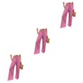 thumbnail image 4 of Sonducket Mujer verano primavera pantalones bolsillos Color sólido largo suelto Casual pierna ancha estirable Vintage Streetwear rosa XXL Type1 NO1, 4 of 6