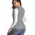 thumbnail image 2 of Vest for Women-Stand Collar Lightweight Zip Quilted,Gray Women's Vest, 2 of 7