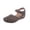 Coffee #005, variant on Women's Wedge Heels Ankle Strap Low Summer Sandals Closed Toe Hollow Out Wedges Sandal Hollow Out Strap Comfy Outdoor Beach Athletic Shoes 37