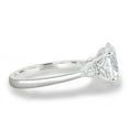 thumbnail image 2 of solitaire jewels 2.5CT Muse setting Oval Moissanite Engagement Ring For Women, 14K White Gold, 2 of 7