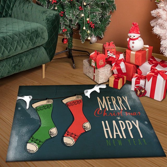 onlyliua ¡ ¡Ofertas Del Día! ¡Liquidación! Felpudo Decorativo Navideño Antideslizante para Interior y Exterior, para Puerta de Entrada, Baño, Alfombra