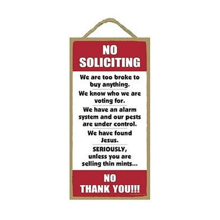 NO SOLICITING Humorous Primitive Wood Hanging Sign 5