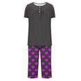 thumbnail image 4 of yievot Womens Capri Pajama Sets Short Sleeve Top and Capri Pant Set Soft Sleepwear Printed 2 Piece Lounge Sets, 4 of 6