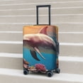 thumbnail image 4 of Cauagu Underwater Plant Dolphin Print Travel Luggage Cover,Travel Dust-proof Suitcase Cover Softside Suitcase Protector for 18-32inch,Not Included Suitcase, 4 of 8