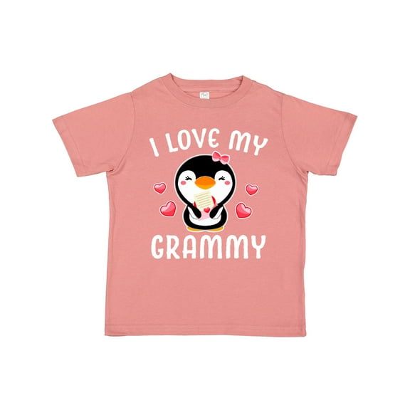 Inktastic I Love My Grammy with Cute Penguin and Hearts Girls Toddler T-Shirt