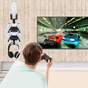 Game Controller & Headphone Stand Wall Mount Holder for Xbox ONE, Series X, PS5, PS4, PS3, Switch,Gamepad Controller Wall Mount with Screws