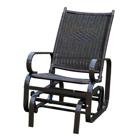 Sunlife Porch Patio Glider Rocking Chair Pe Rattan Wicker Steel Sunlife Porch Patio Glider Rocking