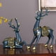 thumbnail image 1 of Estatua Escultura Adorno de Alces Perfecl Decoración Moderna Artesanía Amante de Reno Azul 20x8x20cm, 1 of 8