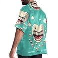thumbnail image 3 of Tiny teeth Men's Short Sleeve Hawaiian Print Button Down Beach Shirt, 3 of 6