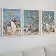 thumbnail image 4 of Cuadros de pintura al óleo de concha, arte de pared de playa creativo, Simple, obra de arte, imágenes de playa, póster para decoración del hogar del, 4 of 8