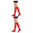 thumbnail image 4 of Qarigey 1 par de calcetines a rayas hasta la rodilla de arcoíris, elasticidad, transpirabilidad, apariencia de moda cómoda, calcetín antideslizante, Type1 NO1 Qarigey CBP288434, 4 of 6