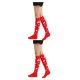 thumbnail image 4 of Qarigey 1 par de calcetines a rayas hasta la rodilla de arcoíris, elasticidad, transpirabilidad, apariencia de moda cómoda, calcetín antideslizante, Type1 NO1 Qarigey CBP288434, 4 of 6
