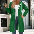 thumbnail image 2 of VISALY Zip Up Hoodies Oversized Hoodies Long Sleeve Long Tunic Sweatshirts Oversized Fleece Casual Fall Jacket Coat with Pocket Plain Hoodies Female Hoodies Super Soft Tops Trendy Tops Green Xxl, 2 of 9