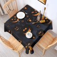 thumbnail image 2 of Halloween Glowing Pumpkins Pattern Square Tablecloth,Waterproof Square Table Cover,Wipeable Spillproof Washable Table Cover for Home Kitchen Party Decor 60"x60"(152x152cm), 2 of 6