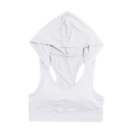 

CLZOUD Women Crop Vest Tops White Women s Longline Sports Bra High Impact Yoga Tops Built In Bra Crop Top Sports Bra Wireless Racerback Bra Xxl