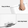 thumbnail image 4 of mVm Kitchen Trash Can, 8 Gal White Step Trash Can with Lid, Smooth Square Garbage Bin for Home Office (White), 4 of 7