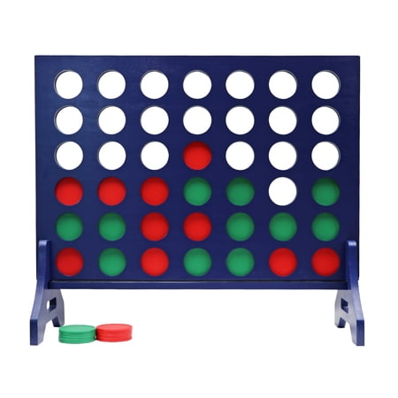 Tailgating Pros Premium Giant Four in a Row with Carrying Case - Jumbo Oversized Outdoor Yard Game - Connect Multiple Pucks in a Row to Win - Many Puck Colors Available!