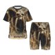 thumbnail image 1 of Balery Ancient Skull Cave Landscape Conjunto de Pijama Infantil de Manga Corta con Estampado – Ropa de Dormir de Algodón Suave-3X-Large, 1 of 5