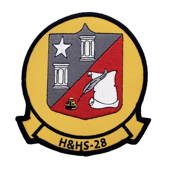 Marine Corps HHS 28 Patch - Plastic Backing